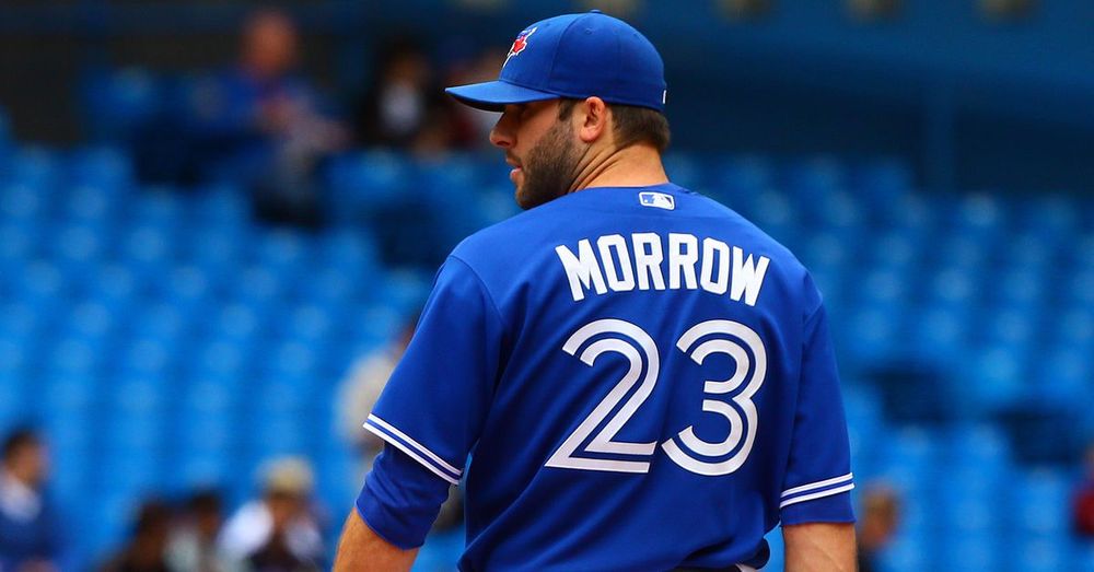 Brandon Morrow pitching for the Blue Jays