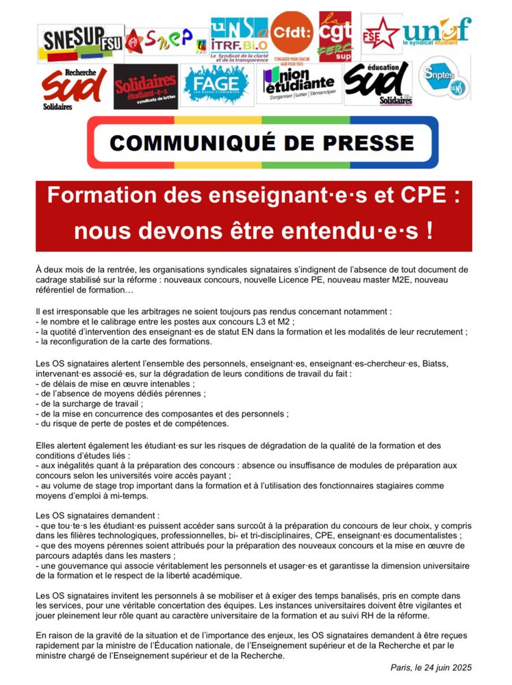 https://www.sudeducation.org/communiques/intersyndicale-esr-formation-des-enseignant%c2%b7es-et-cpe-nous-devons-etre-entendu%c2%b7es/