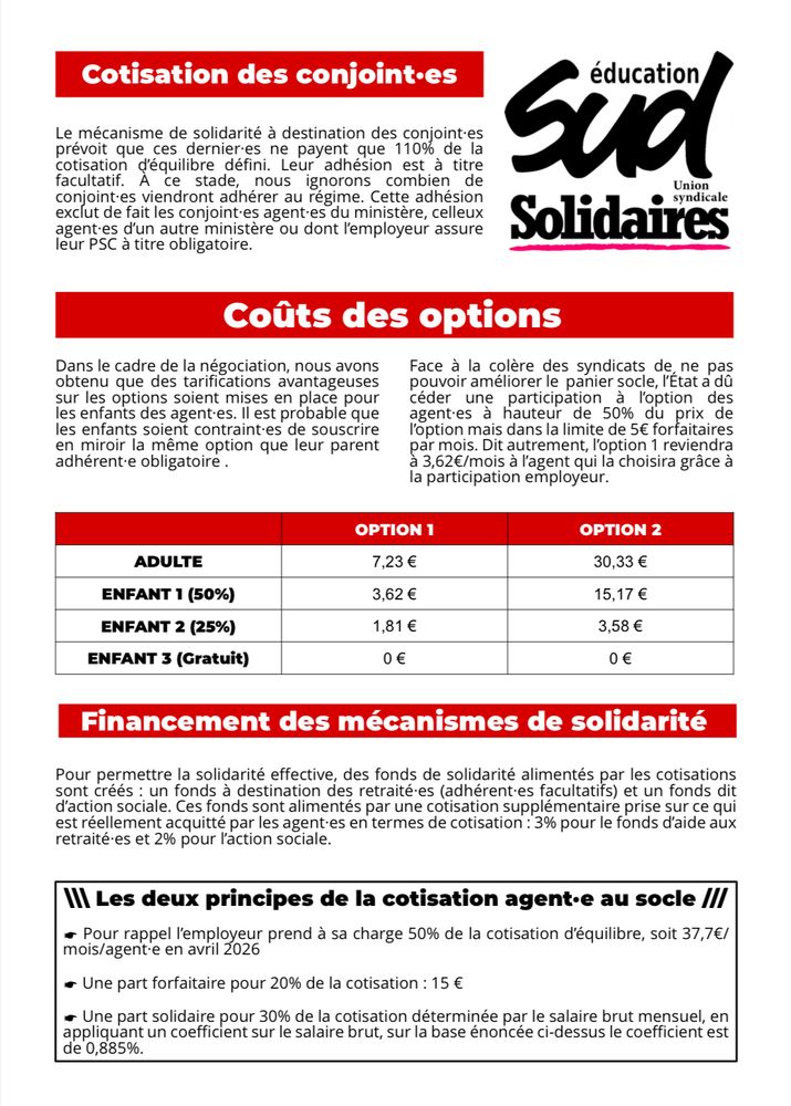 ➡️ Lire le 4-pages de SUD éducation : https://www.sudeducation.org/tracts/protection-sociale-complementaire-en-sante-comment-ca-marche/