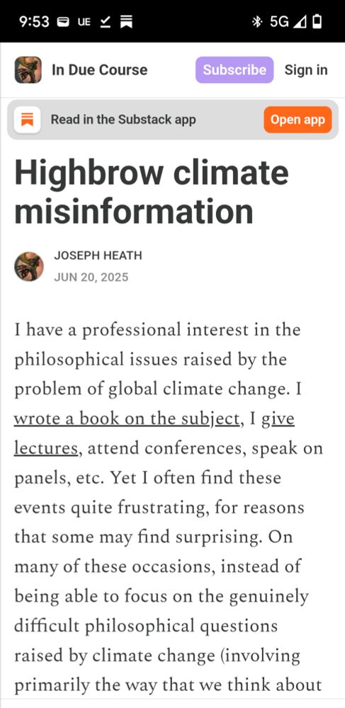 Highbrow climate misinformation.