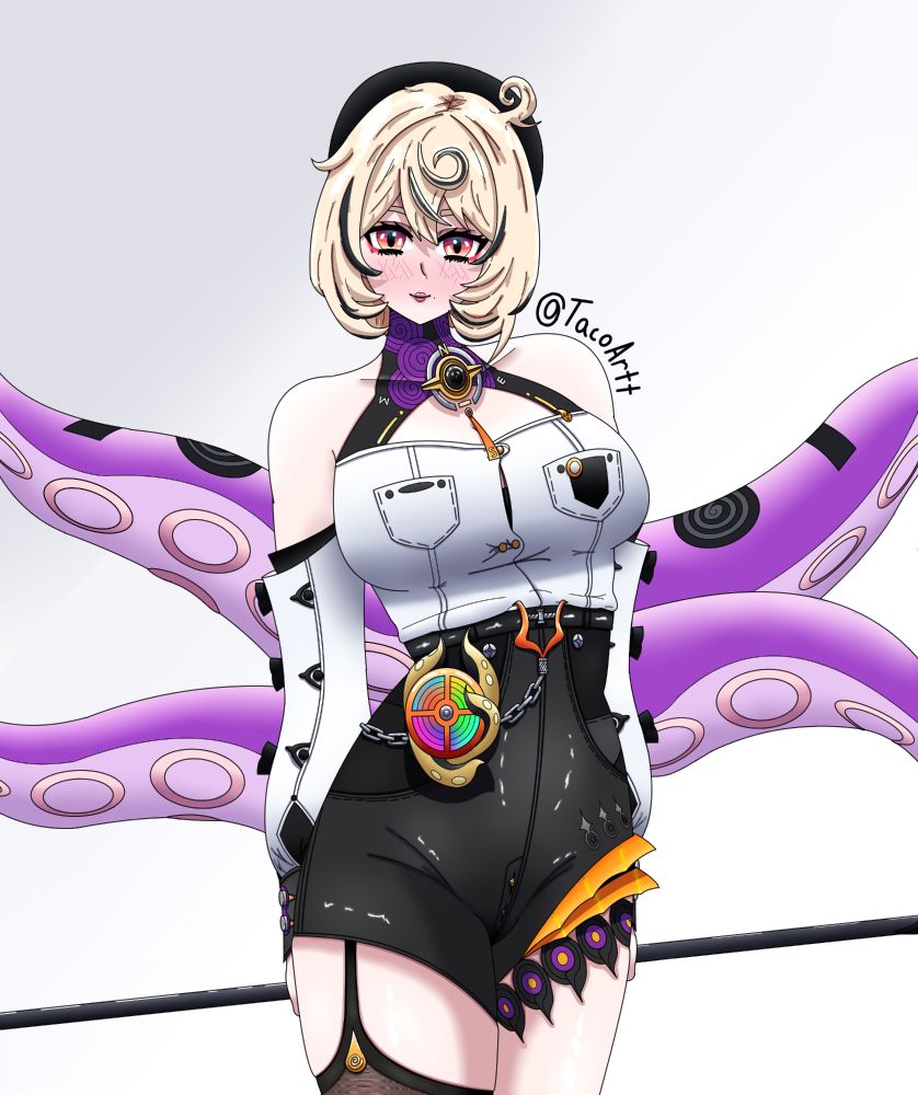 Completed anime style art of the character Yidhari from Zenless Zone Zero