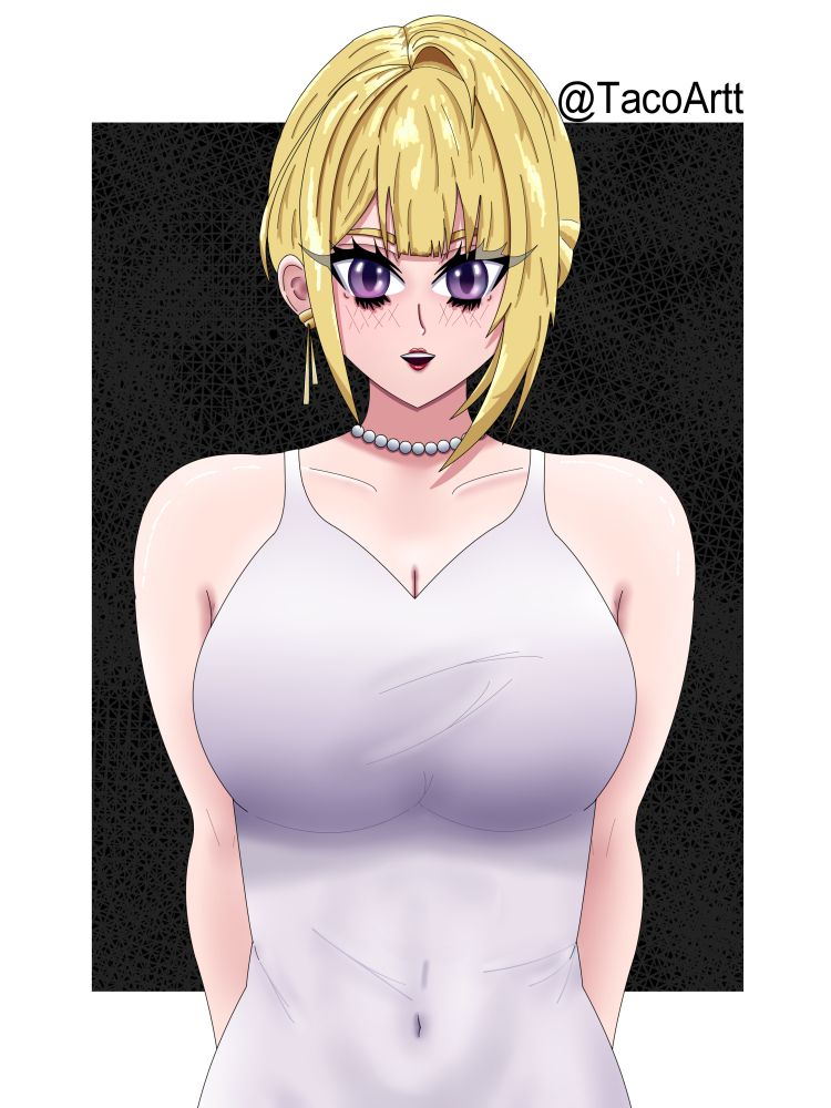 Anime style art of Evelyn from the game Zenless Zone Zero