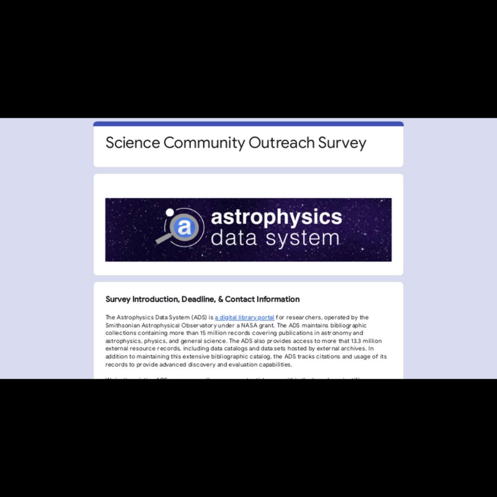 Science Community Outreach Survey