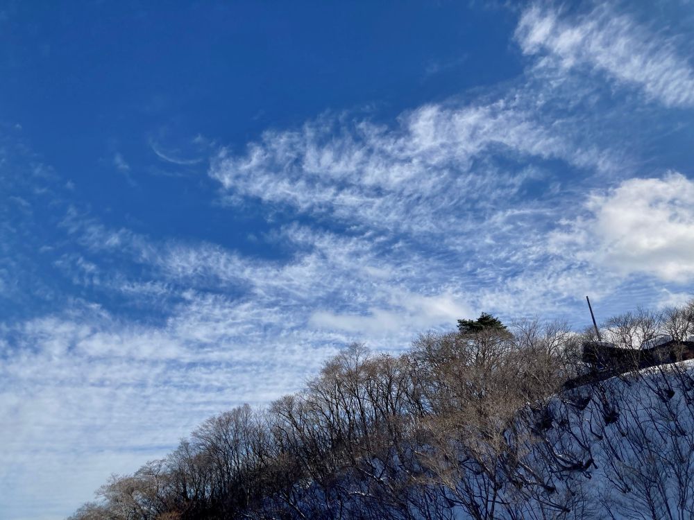 午前中は晴れていた