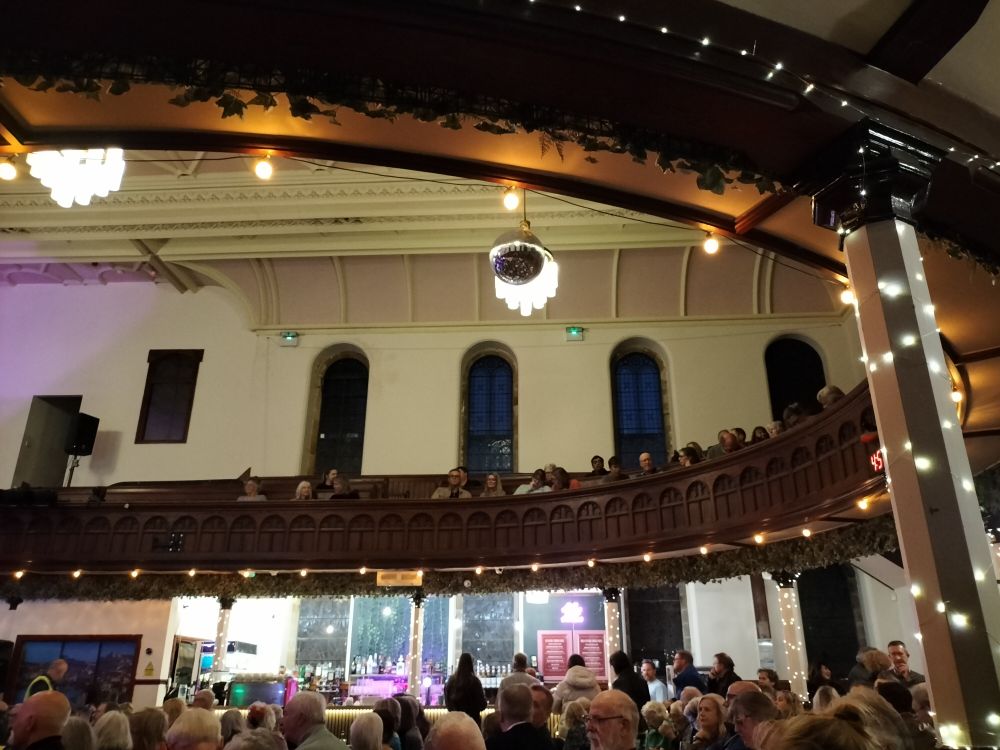 Interior of a beautiful church repurposed as a performance space 