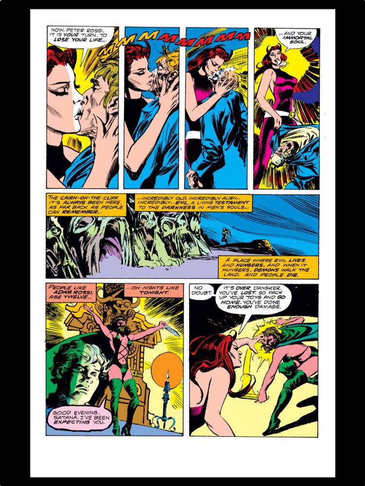 Screenshot of a Satana comic  page from Marvel Premier #27