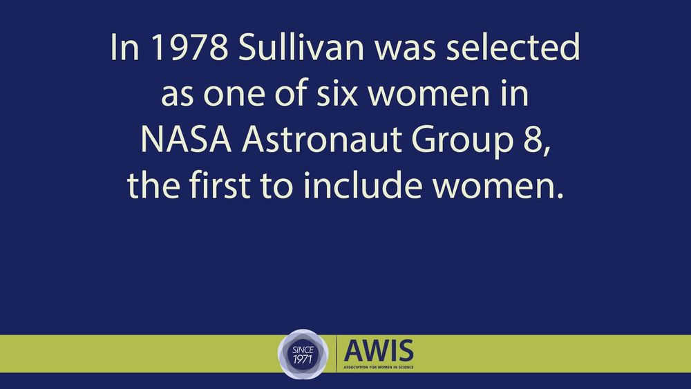 In 1978 Sullivan was selected as one of six women in NASA Astronaut Group 8, the first to include women.
