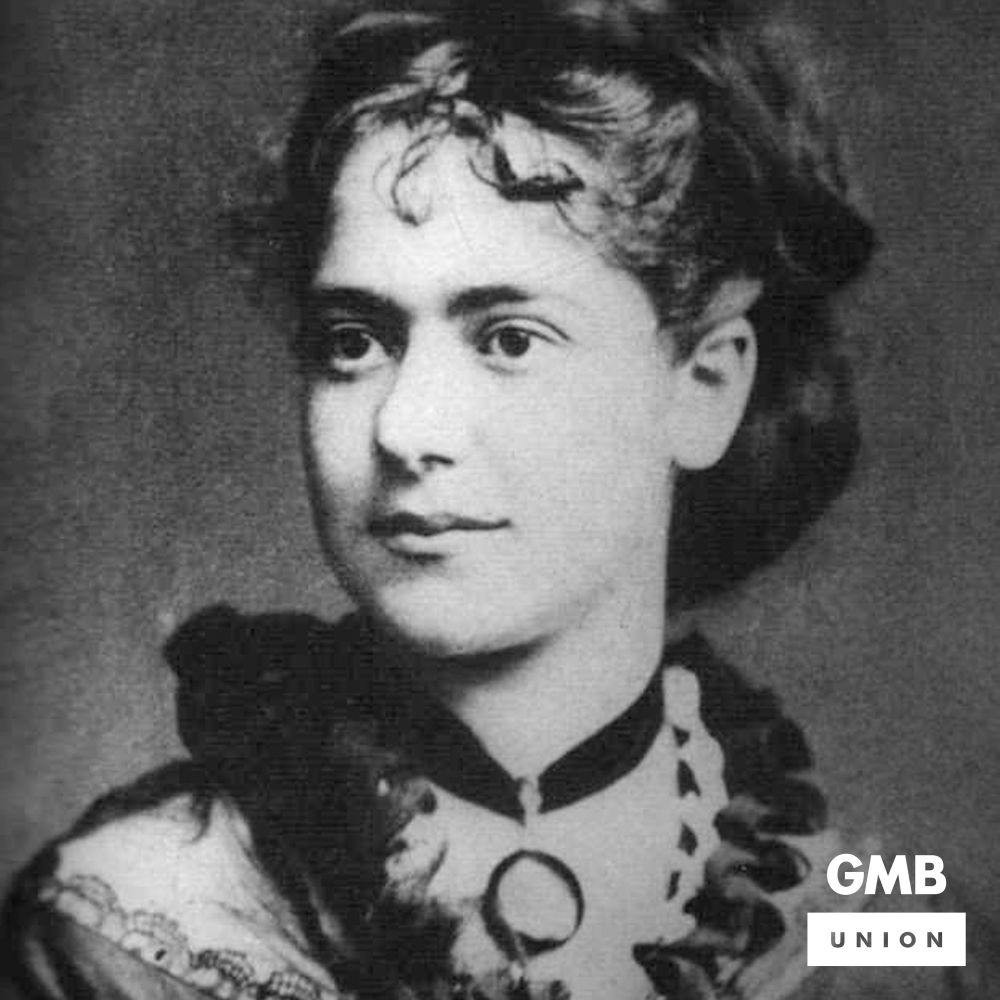 Black and white image of Eleanor Marx