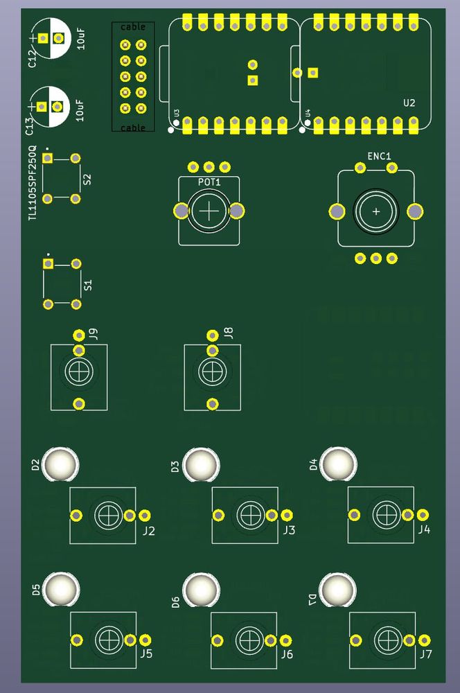 Front view of bare board
