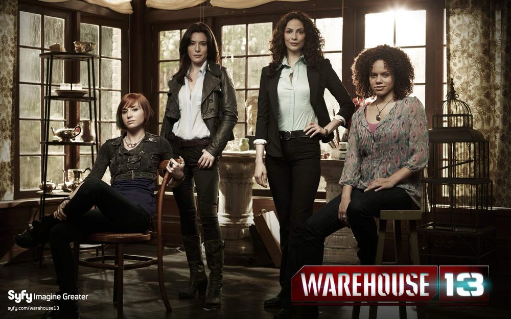 Claudia Donovan, H.G. (Helena) Wells, Myka Bering and Leena from “Warehouse 13”.