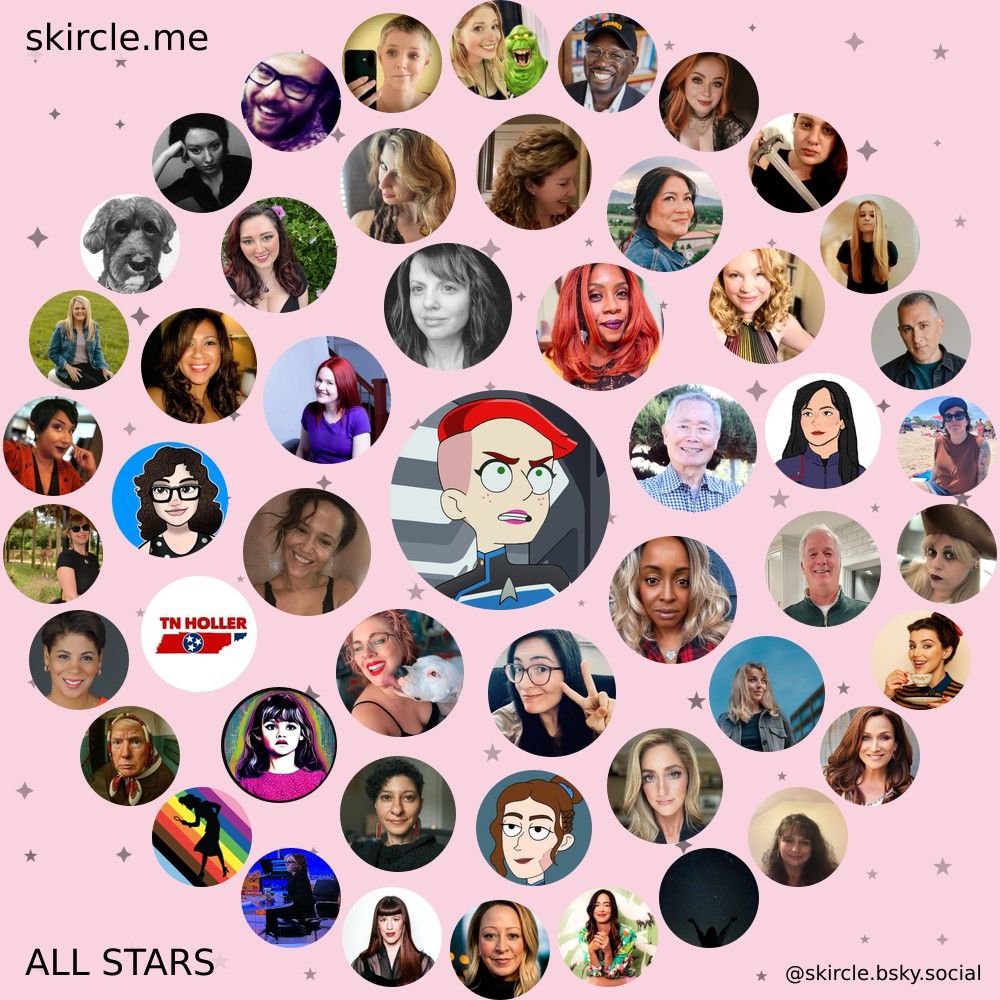 My All-Star slice:

@angryblacklady.bsky.social
@larkistin89.bsky.social
@thesharkqueen.com
@cooperstreaming.bsky.social
@broadwaybabyto.bsky.social
@sheologian.bsky.social
@wagatwe.com
@georgetakei.bsky.social
@jojofromjerz.bsky.social
@commandermeg.bsky.social
@chanda.bsky.social
@artcandee.bsky.social
@thetnholler.bsky.social
@erinbiba.bsky.social
@lepapillonblue.bsky.social
@amyimhoff1701.bsky.social
@alwayscoffee.bsky.social
@kdnerak33.bsky.social
@courtneymilan.com
@swilua.bsky.social
@goodboyporthos.bsky.social
@joncooper-us.bsky.social
@katmabu.bsky.social
@girlsreallyrule.bsky.social
@itsalexberg.bsky.social
@mollyjongfast.bsky.social
@muellershewrote.com
@sarahlarchmont.bsky.social
@pamkeithdc.bsky.social
@heatherraebarker.bsky.social
@spottedgiraffe.bsky.social
@piperformissouri.bsky.social
@marcelias.bsky.social
@magdi.bsky.social
@atrupar.com
@sloanefragment.bsky.social
@karads9.bsky.social
@jamellebouie.net
@vampireghuleh.bsky.social
@swordsjew.bsky.social
@trekkiesoph.bsky.social
@johnpavlovitz.bsky.social
@parkermolloy.com
@amiry.bsky.social
@sundaedivine.bsky.social
@rmayemsinger.bsky.social
@sheilaharris.bsky.social
@astrojaz.bsky.social
@lebassett.bsky.social