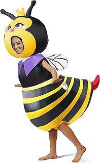 A woman in a bee costume