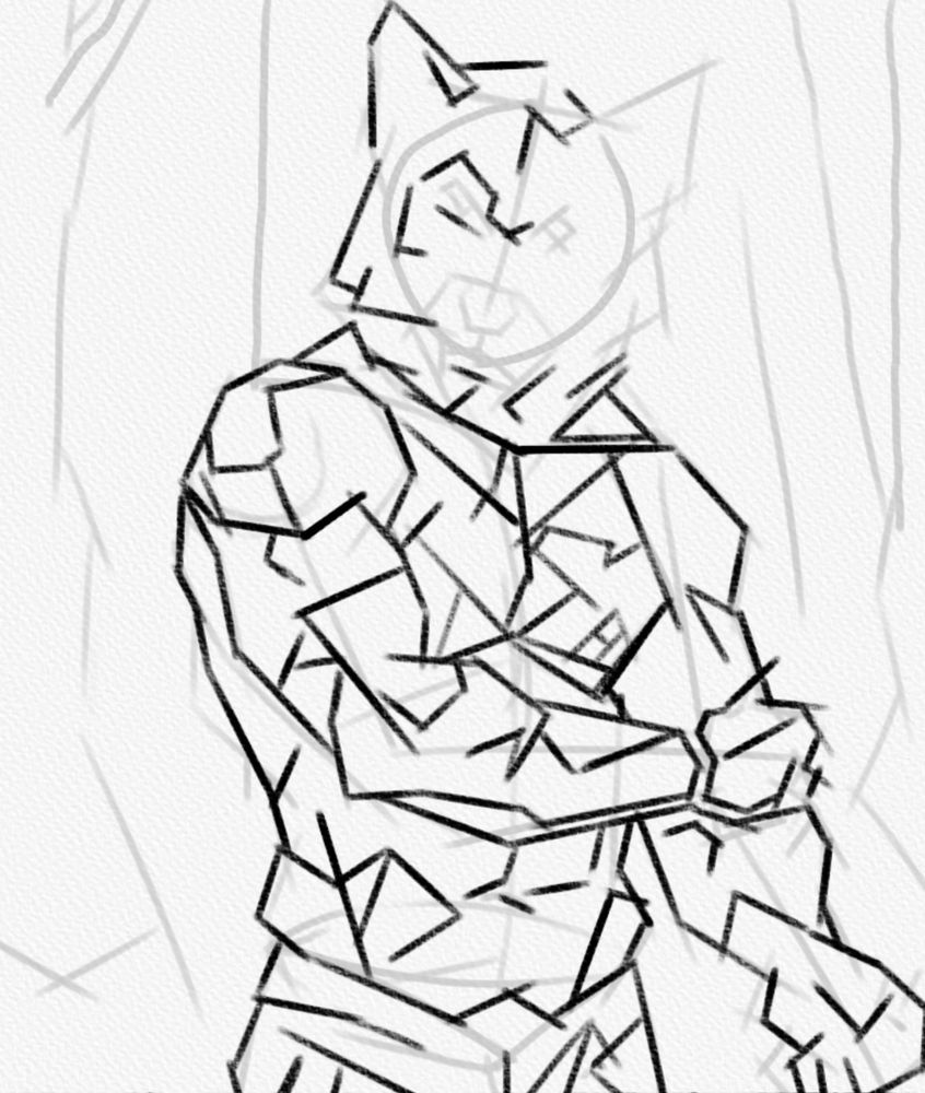 My scaffolding block out for the painting , honestly there’s still a lot of cubist potential here I just need to be more direct with the shading to contort forms and stick with grey scale . The sketch is nothing more than straight lines focusing on the boundaries of value change from my reference photos