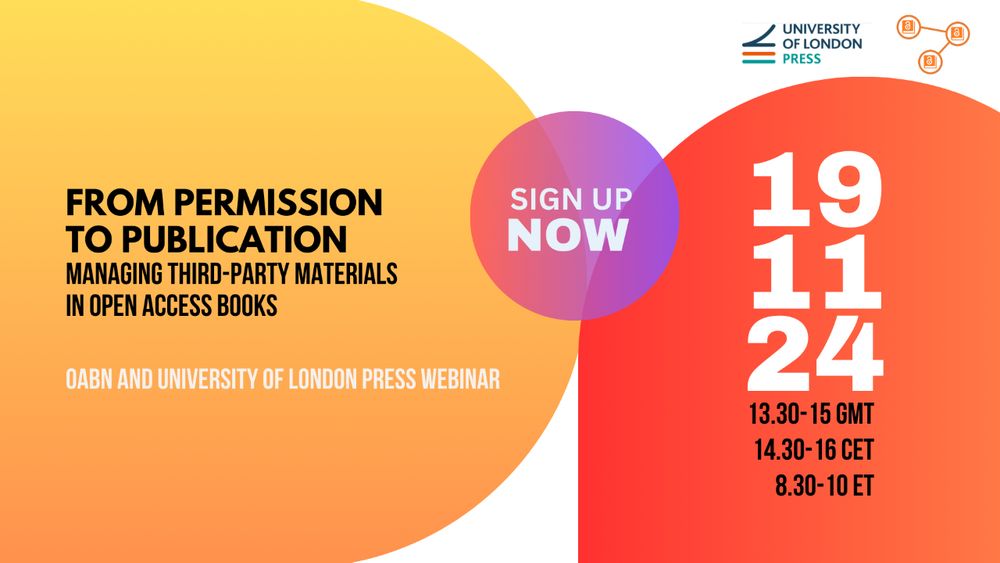 Open Access Books Network and University of London Press webinar banner: From Permission to Publication