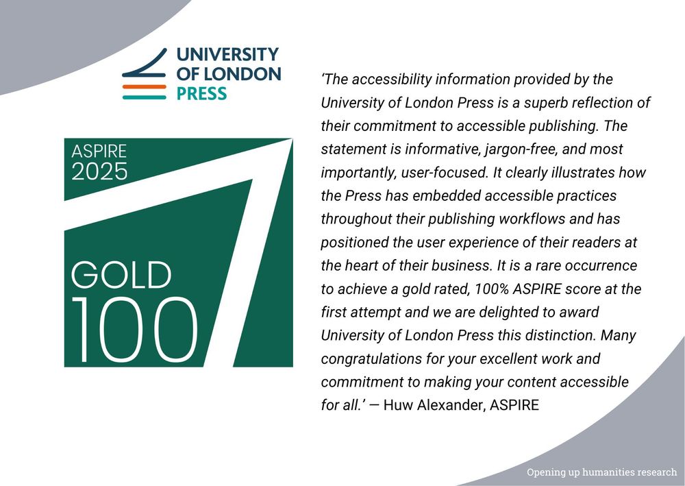 A quote from Huw Alexander from ASPIRE about the University of London's rating, alongside the UOLP and ASPIRE logos