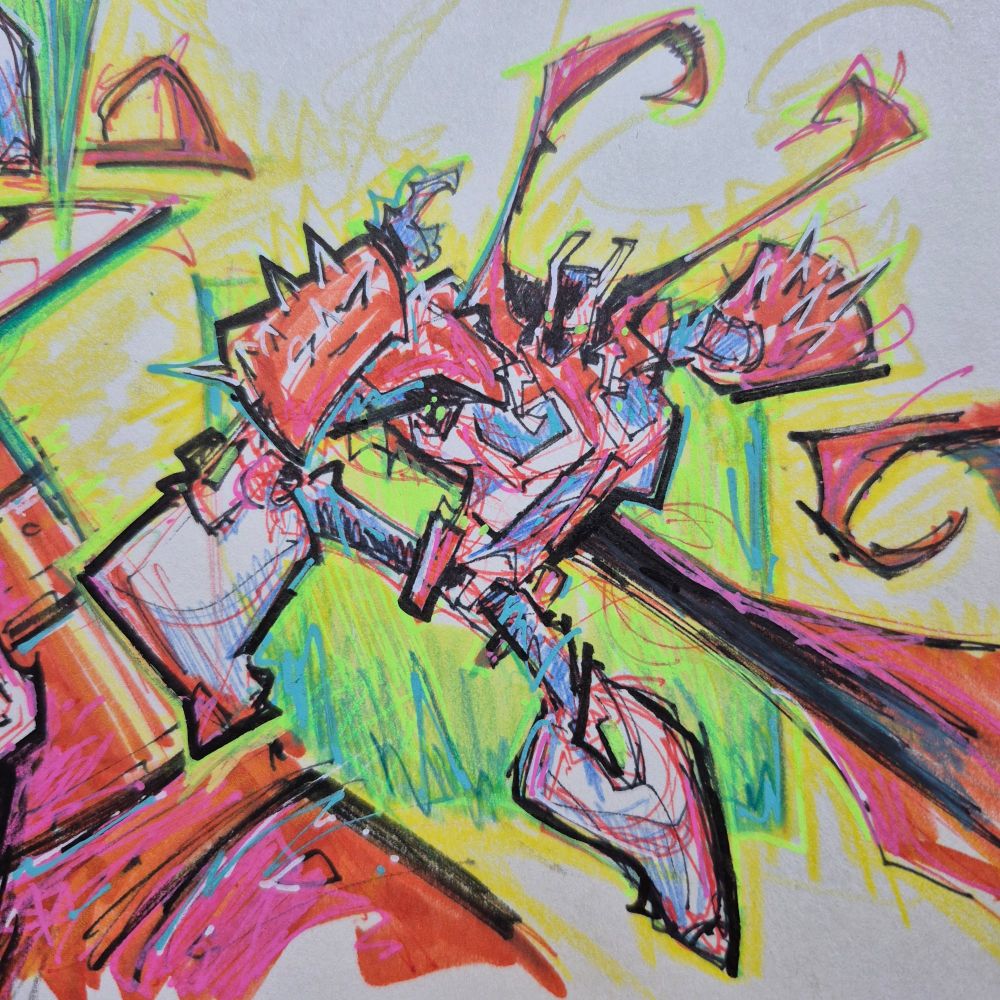 Rat City Spawn lunges forward mid‑swing, jagged armor and spiked dragon‑head fists bursting off the page. His red cape whips behind him over a neon green glow, ready to raise hell and Spawn‑kick anyone in his way.