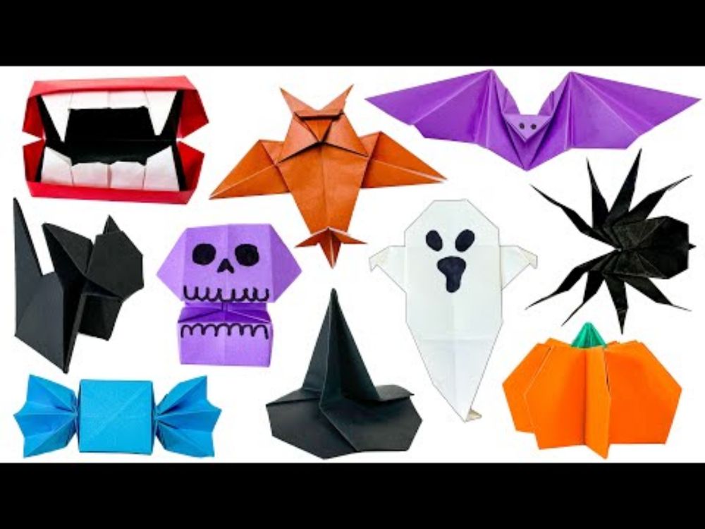 Top 10 Easy Origami Halloween Decorations Tutorial | DIY Halloween