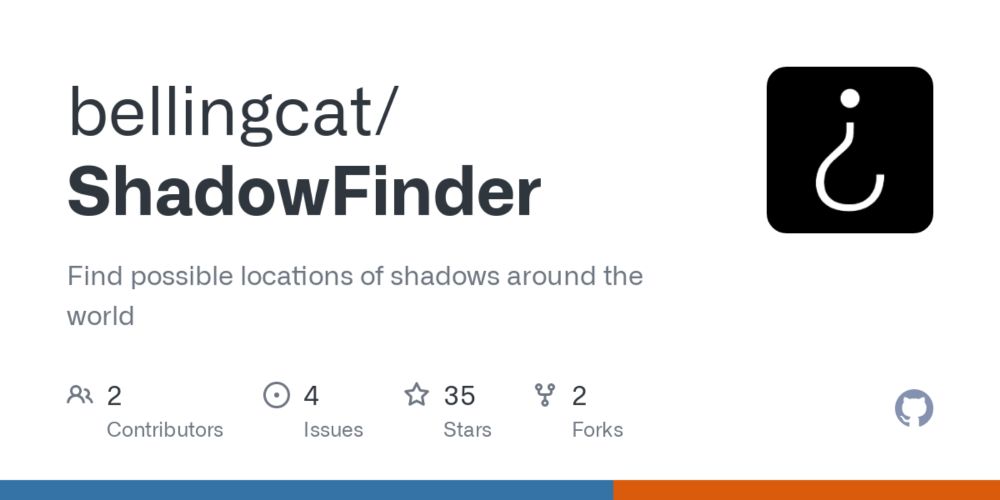 GitHub - bellingcat/ShadowFinder: Find possible locations of shadows around the world