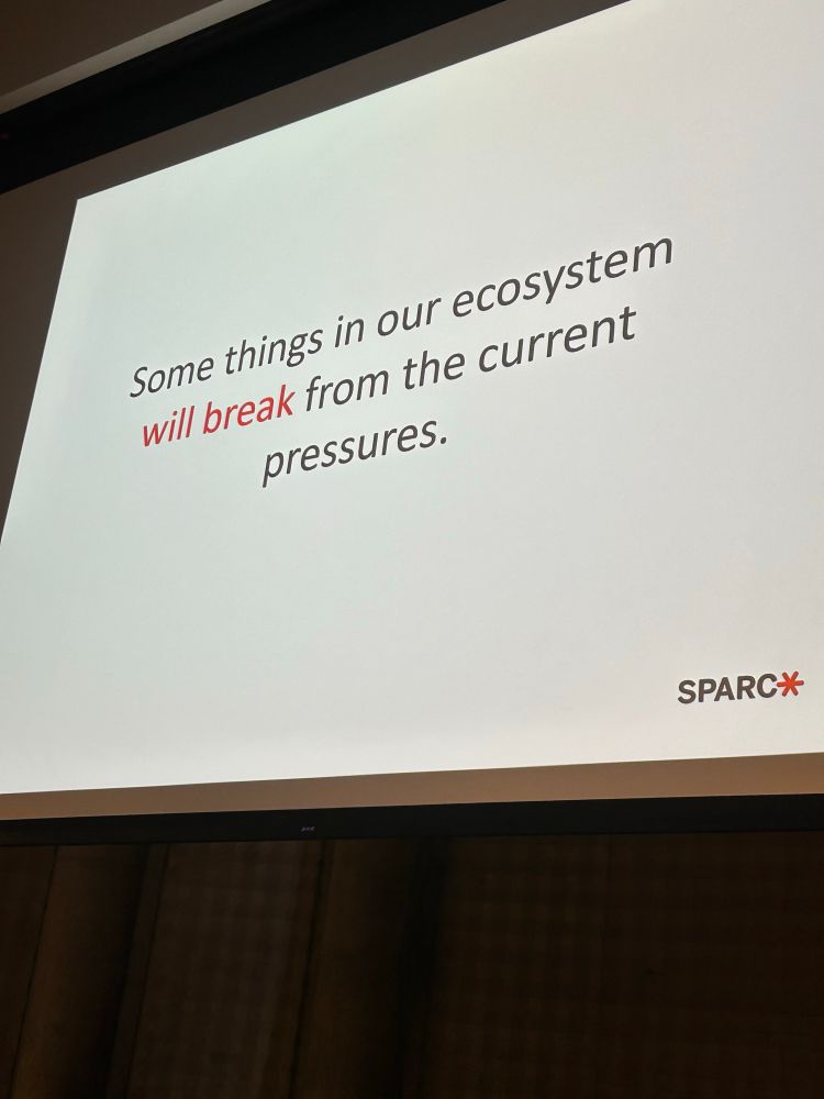Some things in our ecosystem will break from the current pressures.