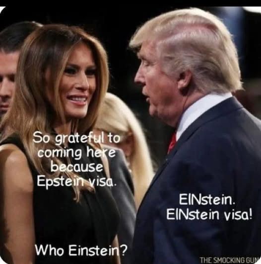 So grateful to coming here because Epstein visa. Who Einstein? ElNstein. ElNstein visa!