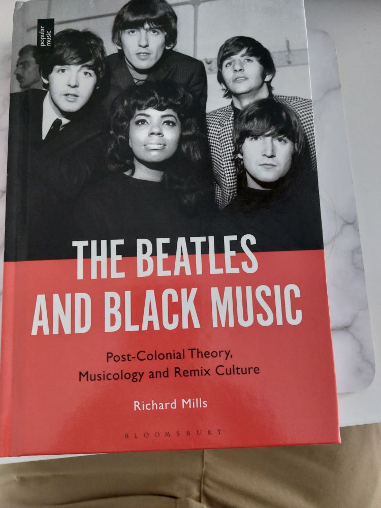 Front cover of ths nook "The Beatkes and Black Music" by Ricahrd Mills