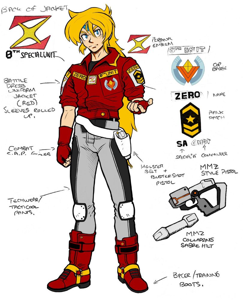 Zero - OC Outfit design, Character sheet