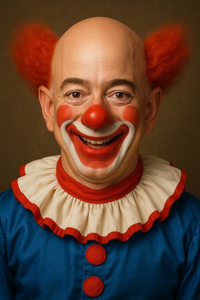 Jeff Bozo the Clown or what would you get if Jeff Bezos and Bozo the Clown had a baby.