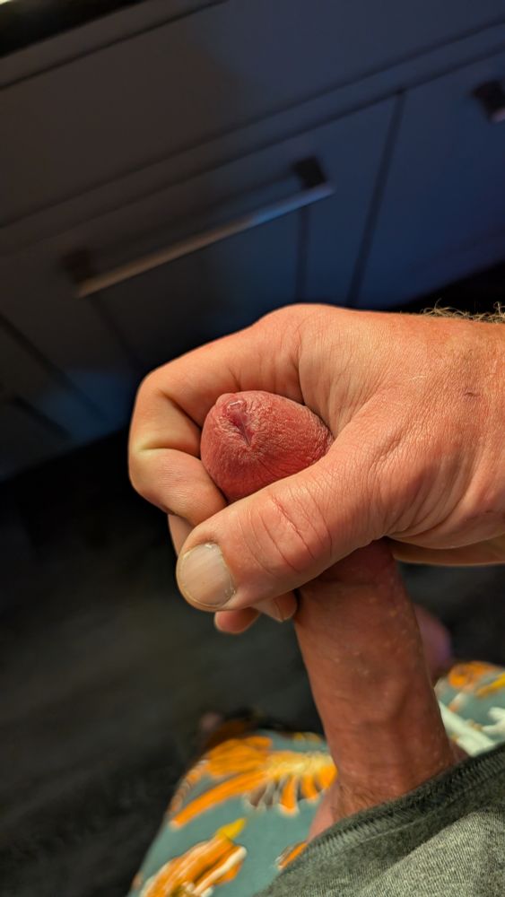 Big white cock stroking