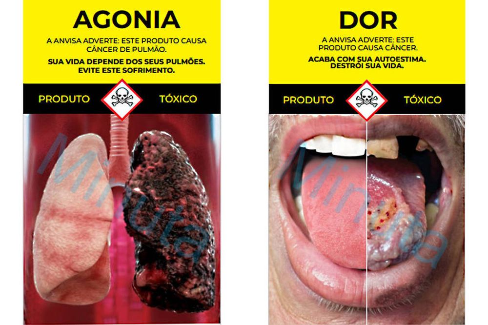 Anvisa divulga novas imagens propostas para alerta em embalagens de cigarro