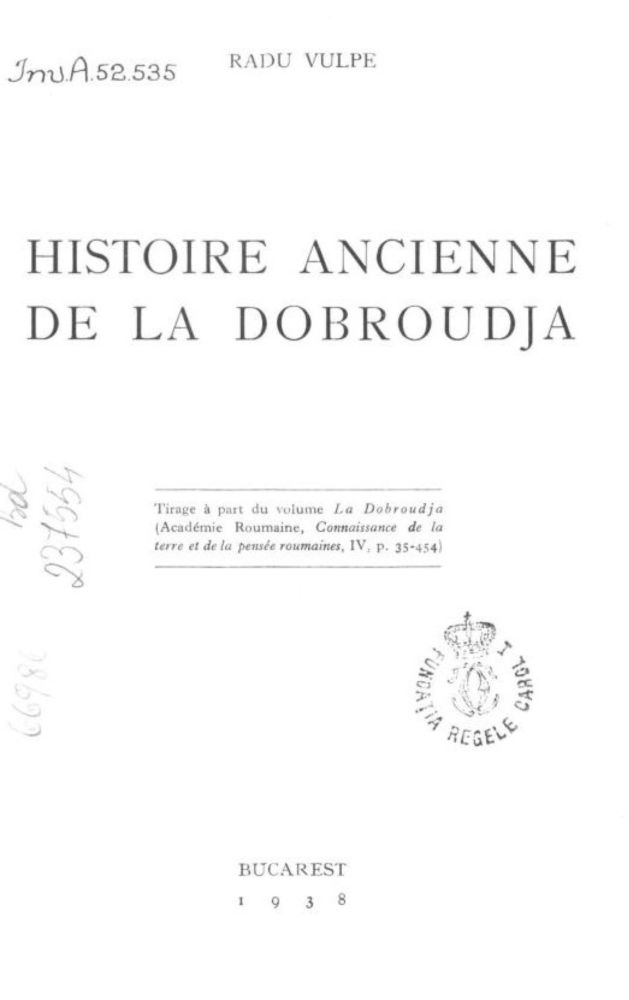 Histoire ancienne de la Dobroudja