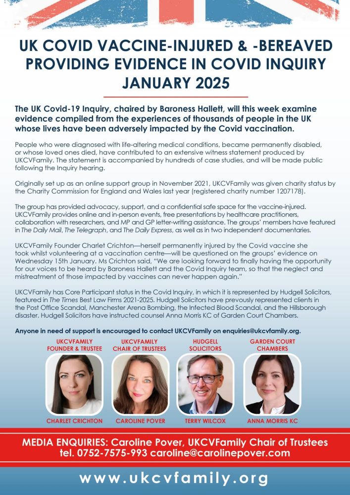 Text of press release from UKCVFamily.