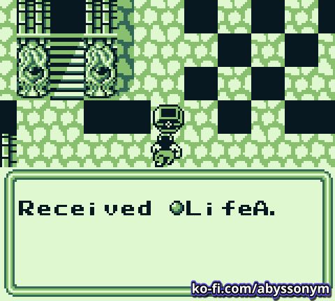 Final Fantasy Legend III: Screenshot of the lost magic LifeA being found in a chest