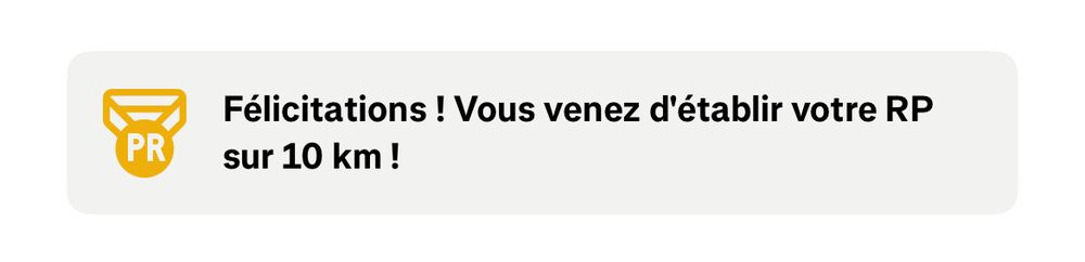 félicitations vous venez d’établir votre RP sur 10 km 
