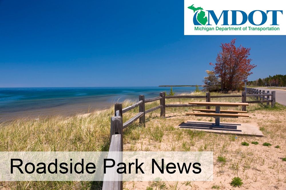 A small park along a sandy beach.