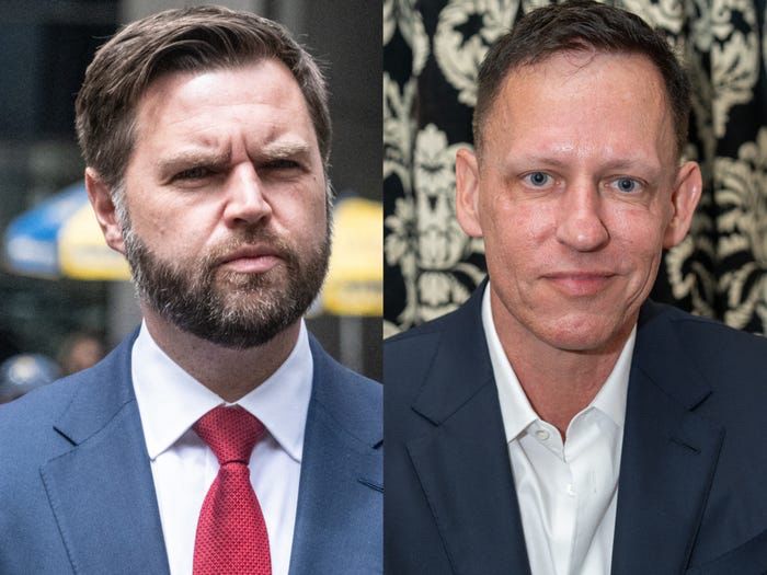JD Vance and Peter Thiel