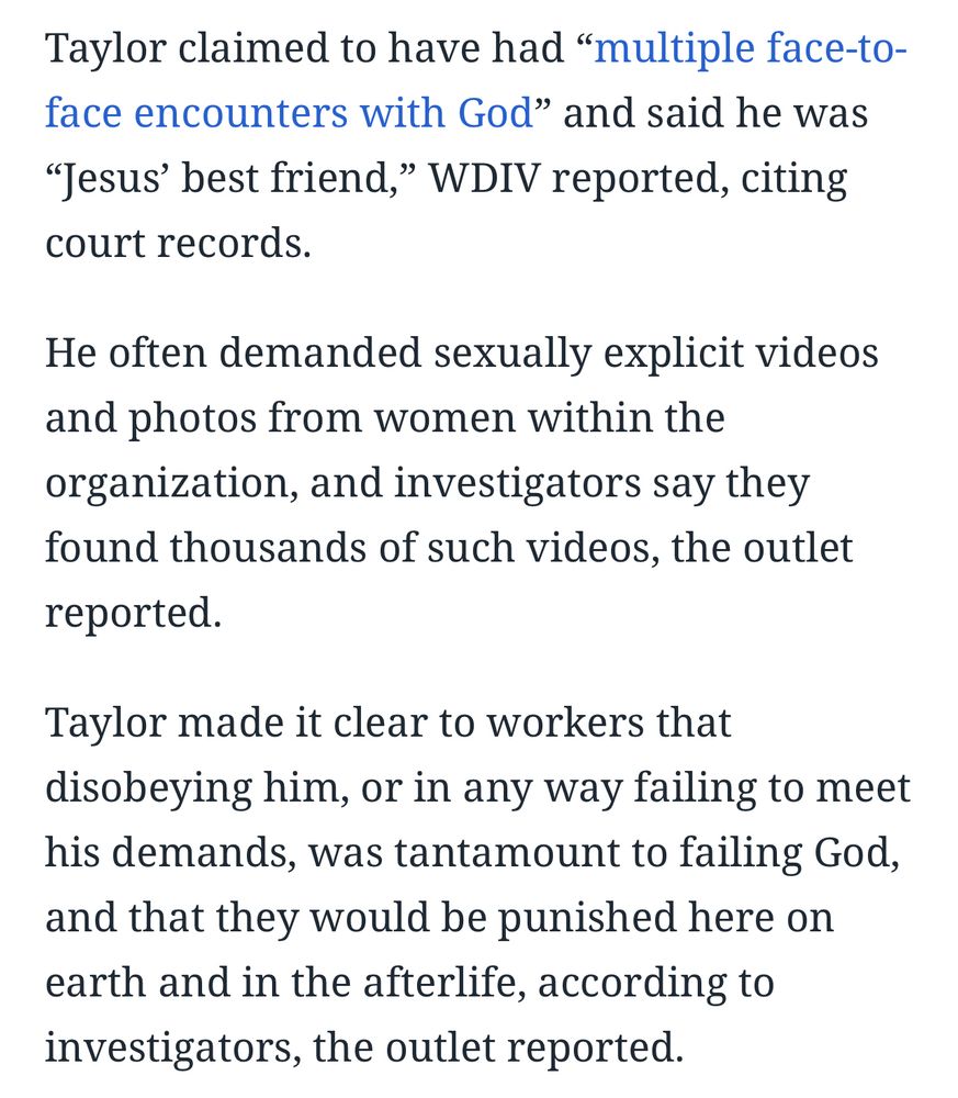 excerpt from a news story regarding leaders of a mega church/religious org detailing the psychological, physical, & sexual abuse of forced laborers