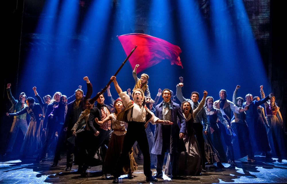 A cast of Les Miserables the musical 
