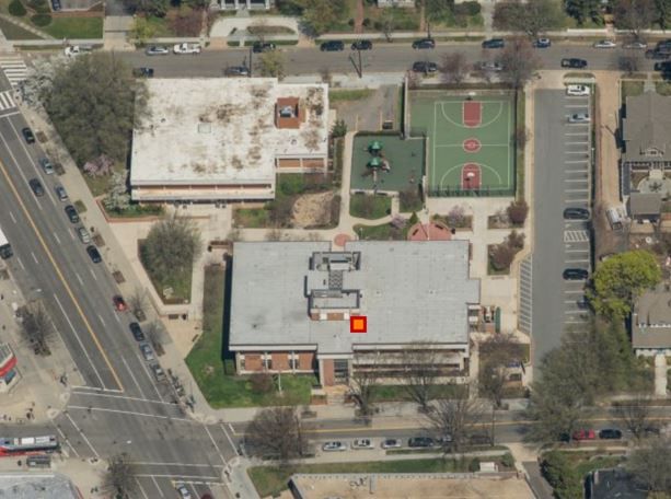 District owned land in Chevy Chase DC where affordable housing can be added in addition to other public uses.