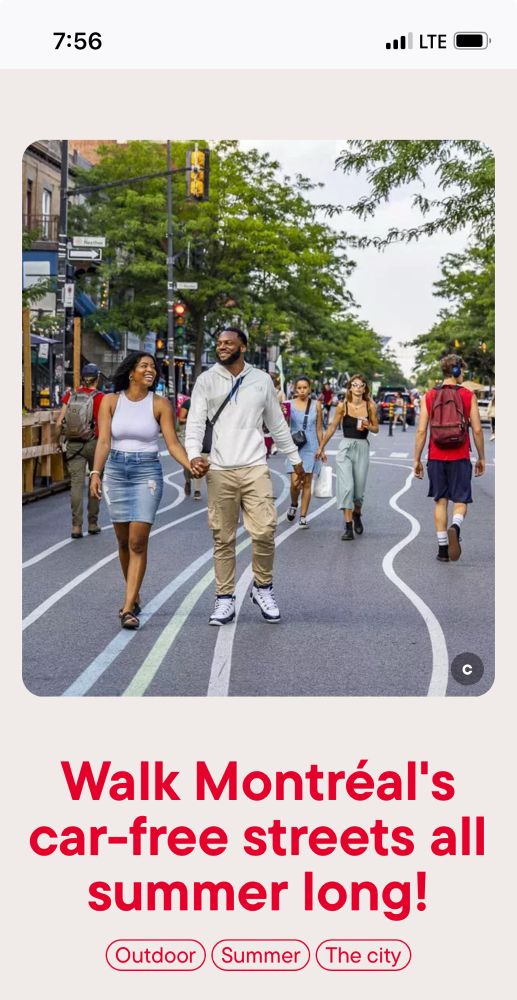 A pedestrian stroad in Montreal (j/k…it’s a car free street)