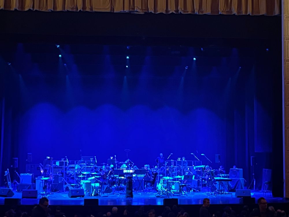 The stage at the Tortoise show at the Auditorium.