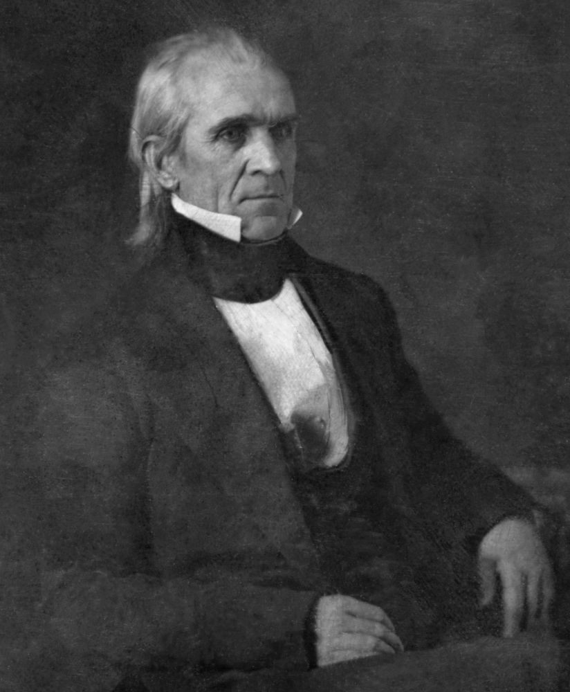 Portrait of James K. Polk: Architect of American Expansion (1845-1849)

This black-and-white portrait features James K. Polk, the 11th President of the United States (1845–1849), a leader whose expansionist policies played a crucial role in shaping American history. Polk, a staunch proponent of Manifest Destiny, aggressively pursued territorial expansion, a vision that culminated in the Mexican-American War (1846–1848) and the Treaty of Guadalupe Hidalgo on February 2, 1848. Under this treaty, the U.S. acquired California, Arizona, New Mexico, Utah, Nevada, and parts of Colorado and Wyoming, dramatically reshaping the continent’s geopolitical landscape.

Polk’s presidency was defined by his commitment to expansion, fulfilling his campaign promises to annex Texas (1845), secure the Oregon Territory (1846), and acquire vast lands from Mexico. His negotiations with Britain resolved the Oregon boundary dispute, avoiding conflict with the British Empire while focusing military efforts on Mexico. His decision to send General Zachary Taylor to the disputed Texas-Mexico border provoked war, a conflict Polk justified as a response to Mexican aggression. However,his war efforts were controversial, with critics, including Abraham Lincoln and Henry David Thoreau, condemning them as unjust aggression to expand slavery into the West.

Here, Polk appears stern and resolute, in formal 19th-century attire, reflecting the serious demeanor and determination that defined his presidency. His tenure remains one of the most consequential in U.S. history, as his territorial acquisitions paved the way for future conflicts over slavery, including the Compromise of 1850 and the Civil War (1861–1865). Though he achieved his expansionist goals, he declined to seek re-election and died just three months after leaving office in 1849. His legacy, embodied in the Treaty of Guadalupe Hidalgo, continues to influence American-Mexican relations, Indigenous rights, and debates over territorial conquest.