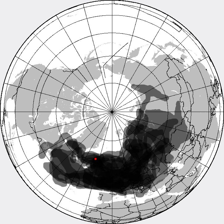 Ash Cloud Trajectory from Eyjafjallajökull – A Volcanic Impact Beyond Borders

This scientific map visualizes the far-reaching extent of the ash cloud produced by Iceland’s Eyjafjallajökull eruption in 2010. Marked by concentric gradients of black and gray, it shows the dispersion of volcanic ash from the eruption site (highlighted in red) across the Northern Hemisphere. The darkest areas indicate the densest concentrations of ash, stretching from Iceland across the North Atlantic and into continental Europe, affecting countries including the United Kingdom, France, Germany, and beyond. What makes this event historically significant is how a single eruption in a relatively remote part of the world disrupted global travel, exposed the fragility of modern logistics, and forced a reevaluation of emergency preparedness for natural disasters. The European airspace saw an unprecedented five-day shutdown, with over 100,000 flights canceled and air freight systems thrown into chaos. The financial cost was estimated at $1.7 billion, and the disruption affected everything from tourism to pharmaceuticals. This visualization illustrates the invisible yet powerful spread of volcanic ash in the upper atmosphere and highlights how quickly localized geological activity can ripple across continents. It underscores the importance of real-time meteorological tracking and international collaboration between aviation authorities, volcanologists, and emergency planners. As a cartographic record, this image serves not only as scientific data but as a testament to the globalized world’s delicate balance with nature’s forces. The Eyjafjallajökull eruption became a defining example of how even the skies can be brought to a standstill by forces deep within the Earth.