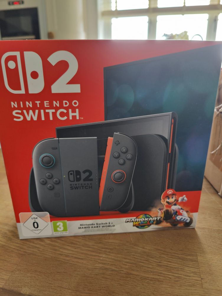Nintendo switch 2 package, waiting for me to set it up 