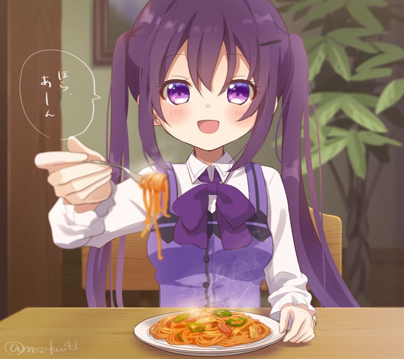 ナポリタンを食べさせてくれるリゼちゃん