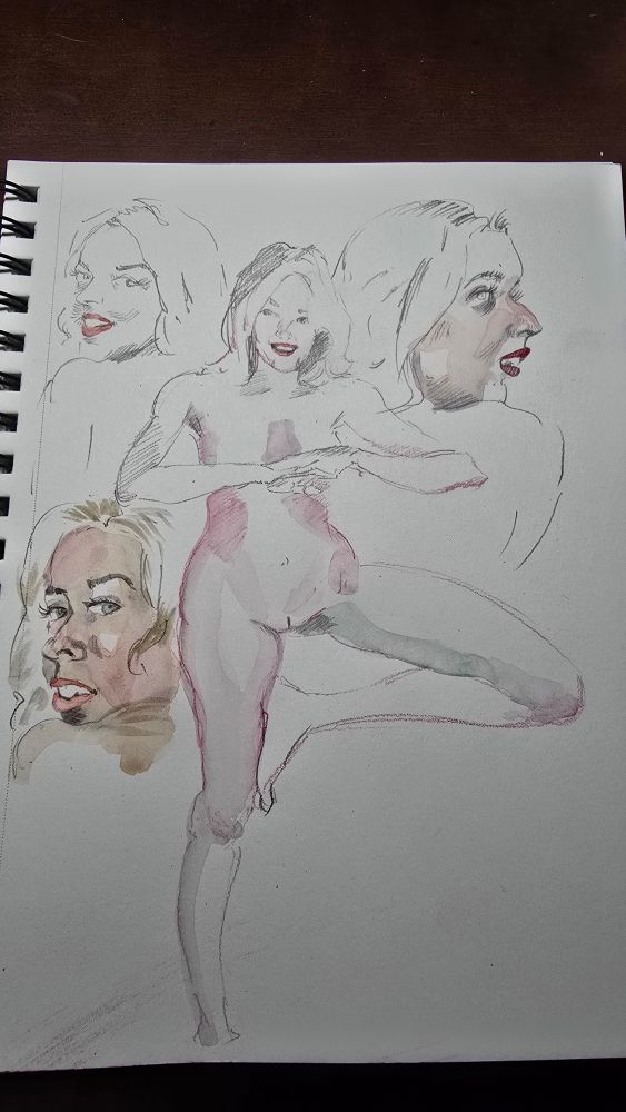 Watercolor nude 