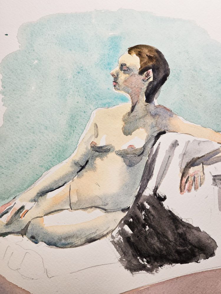 Watercolor life drawing 