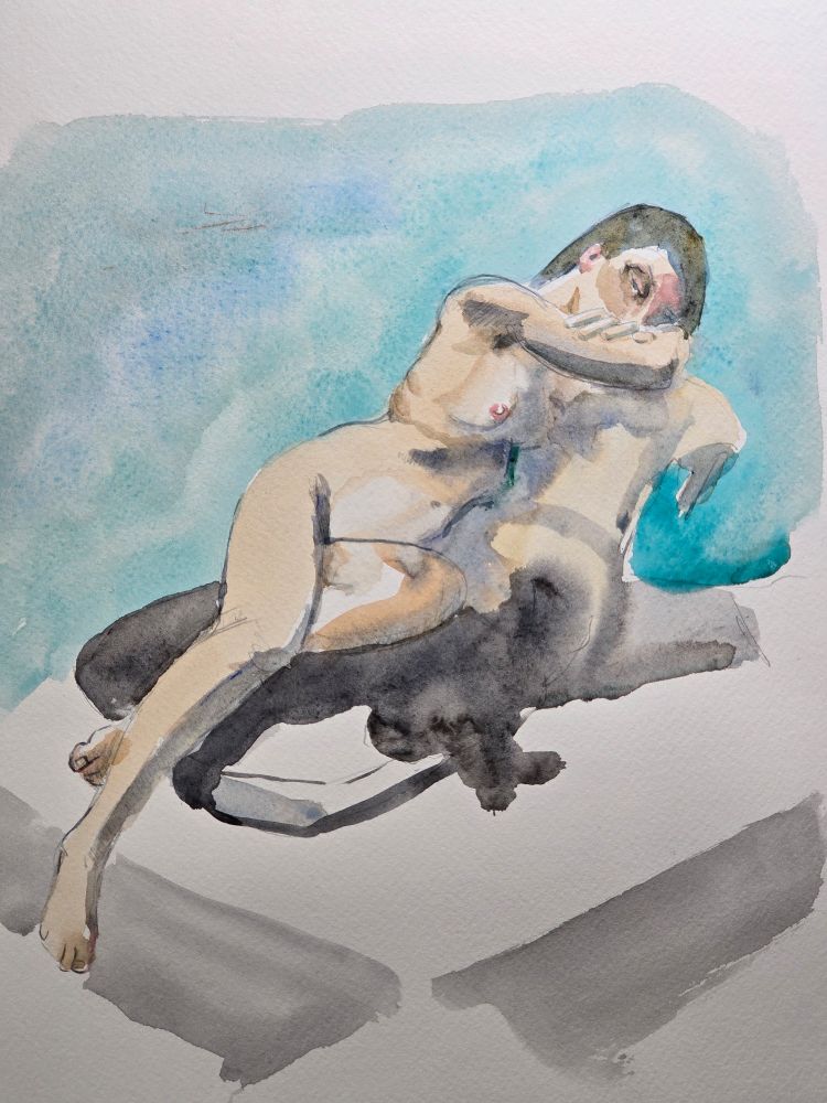 Watercolor life drawing 