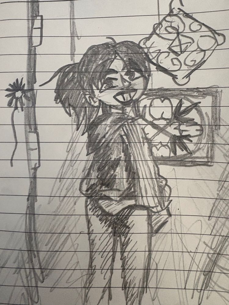 My drawing of the woman