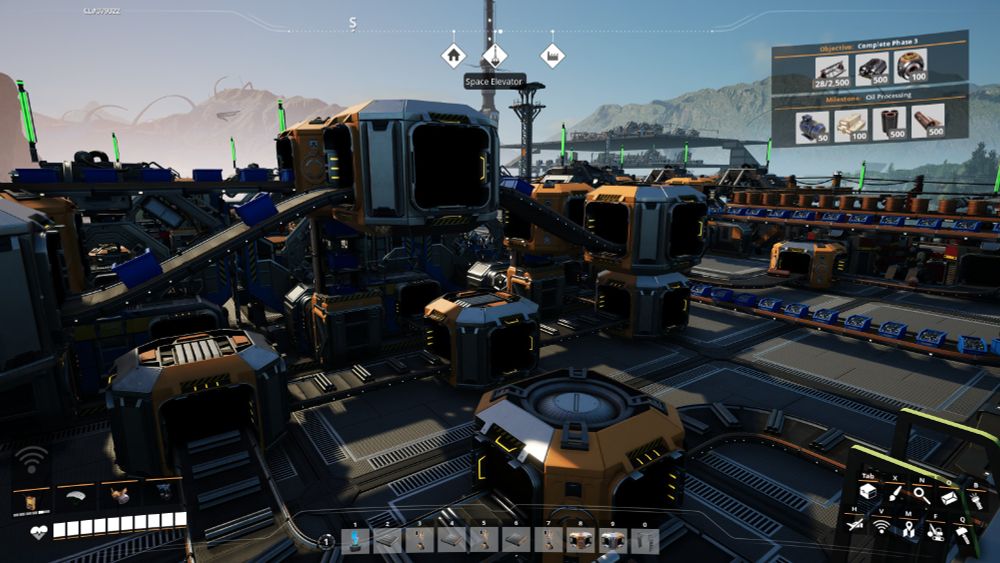 Just a mess of conveyerbelts and constructors.