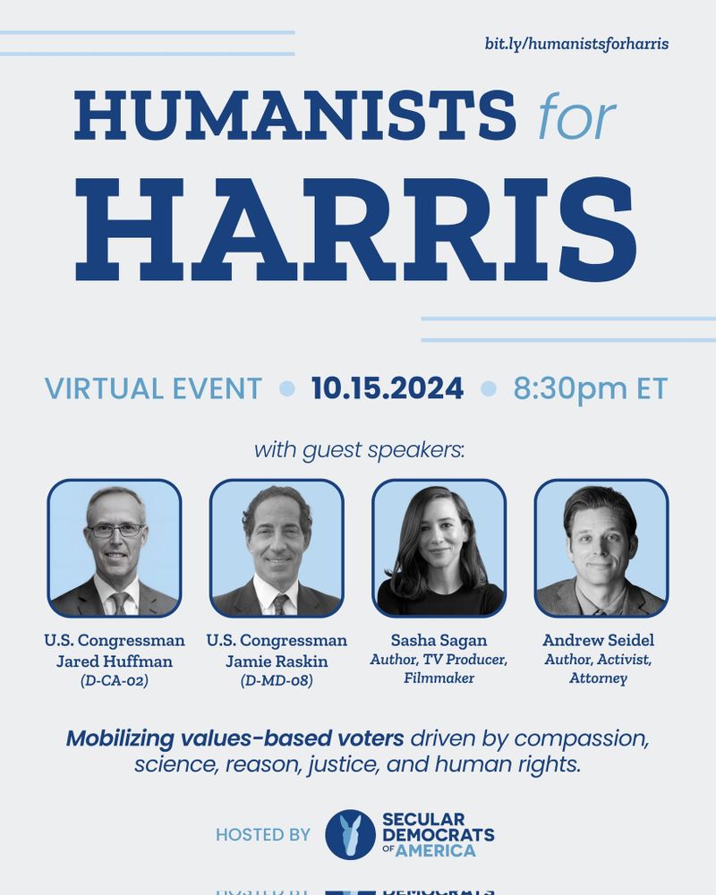 Welcome! You are invited to join a meeting: Humanists for Harris. After registering, you will receive a confirmation email about joining the meeting.